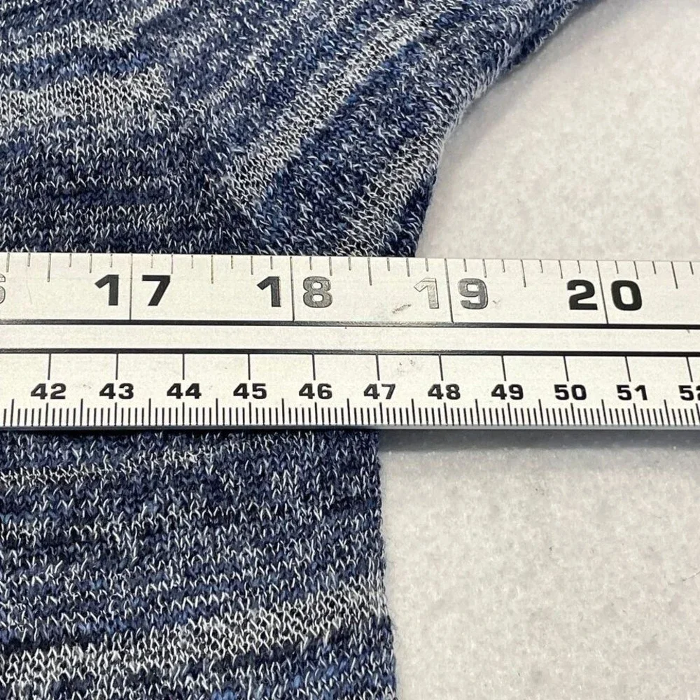 BCBGMaxAzria‎ Tunic Sweater T-Shirt Dress Size Small Blue Space Dye Batwing Knit - Picture 7 of 10